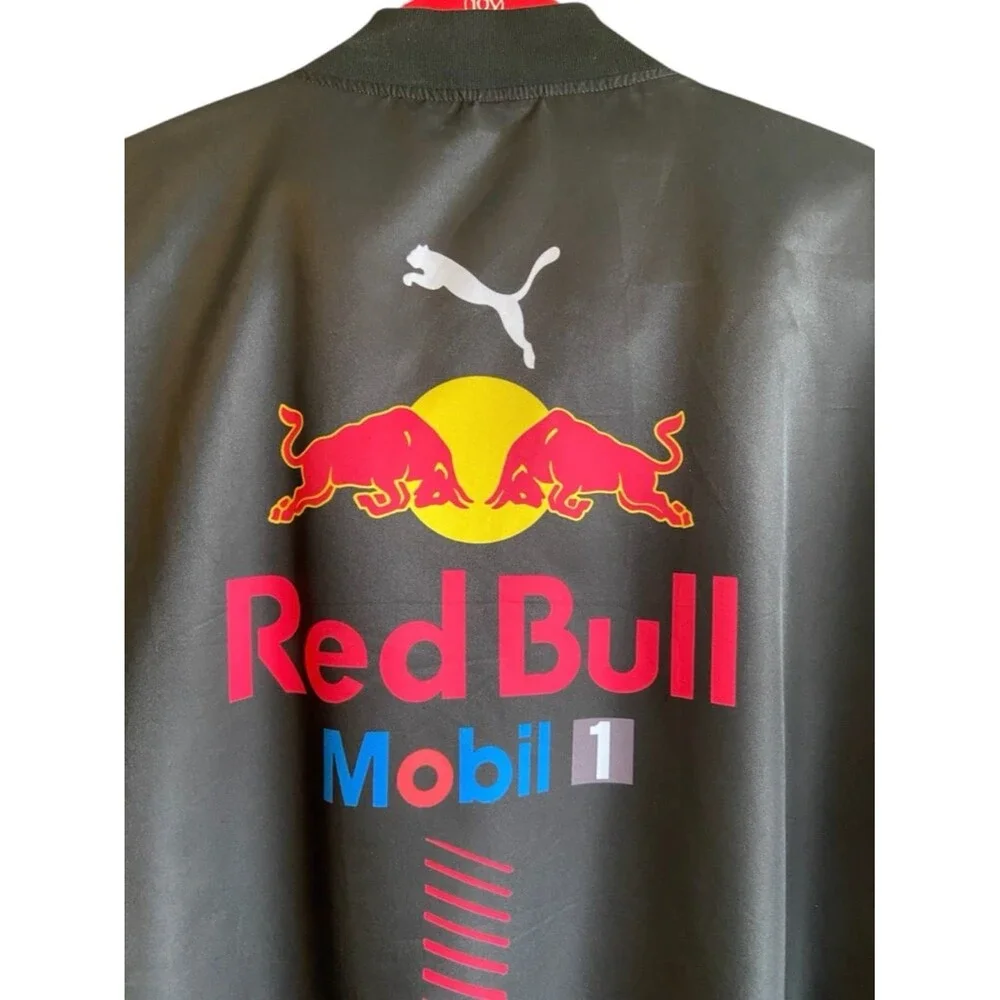 Puma Red Bull Formula One Black Bomber Jacket Size 2XL NWOT